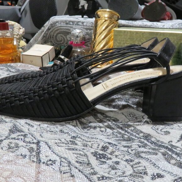 BOGO Renzo Fontanelli Vintage Classic Block Heel Slingback Sandals heels Size 8 - Picture 1 of 9